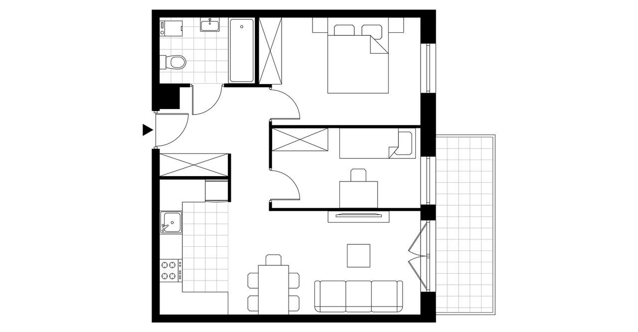 3-pokojowe mieszkanie 53m2 + balkon Bez Prowizji - Pełny obrazek: 3/8