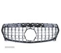 GRELHA FRONTAL LOOK AMG GT PARA MERCEDES CLA C117 PRETO CROMO 16-18 - 3