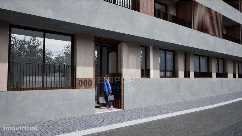Apartamento  T2 e garagem fechada para 2 carros com áreas amplas e lum-9