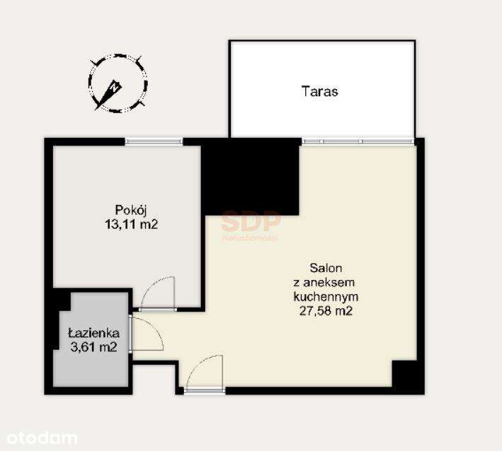 2 pokoje z tarasem | Kępa Mieszczańska - Pełny obrazek: 5/16