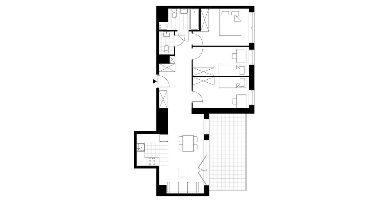 4-pokojowe mieszkanie 69m2 + taras Bez Prowizji - Pełny obrazek: 3/8