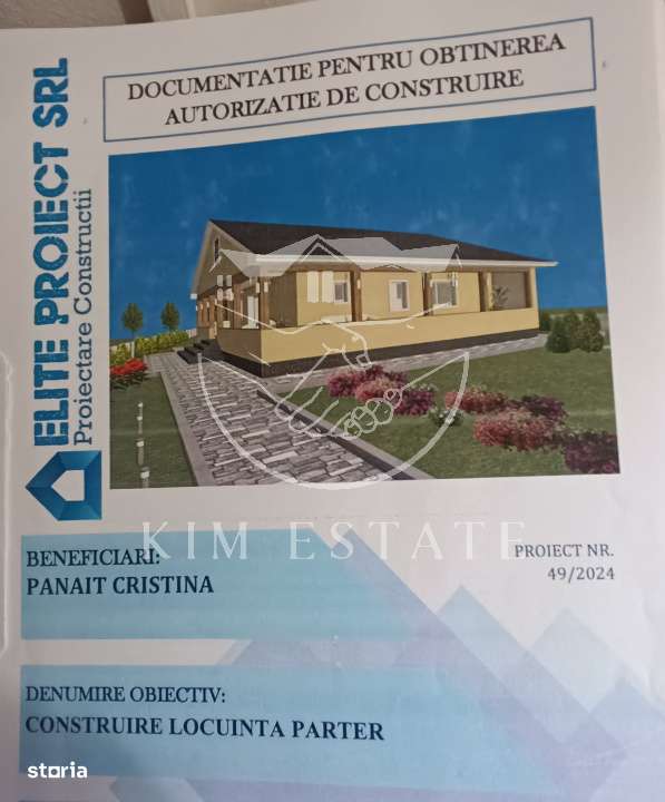 De vanzare teren+proiect +autorizatie de constructie casa  Eforie Nord - Imagine principală: 2/3