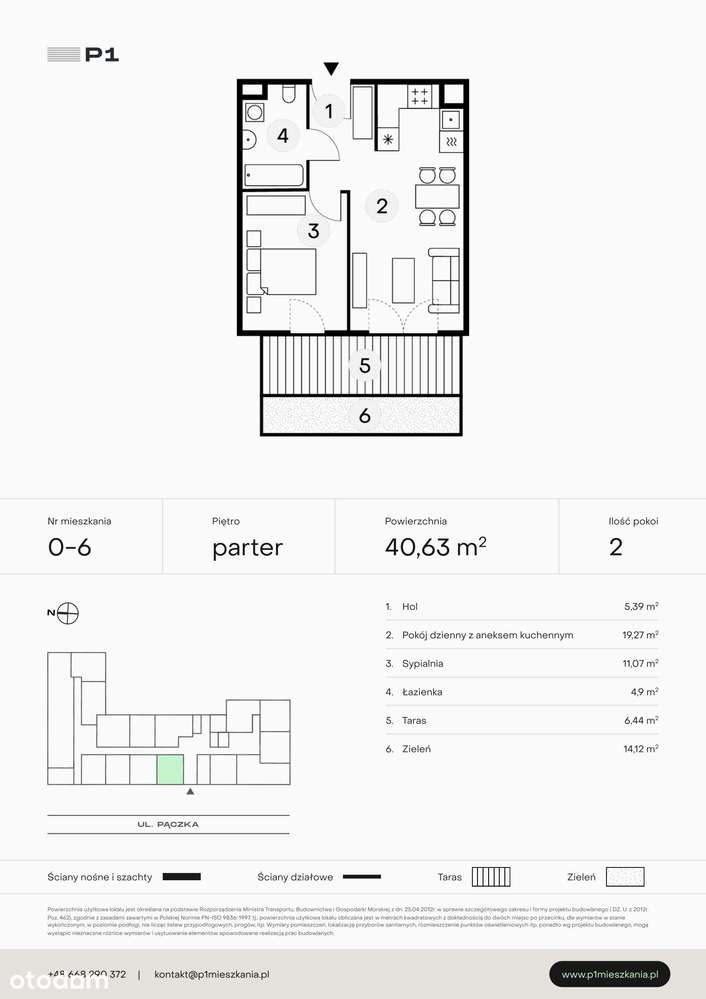 P1 Mieszkania  | mieszkanie 2-pok. | 0_6 - Pełny obrazek: 2/7