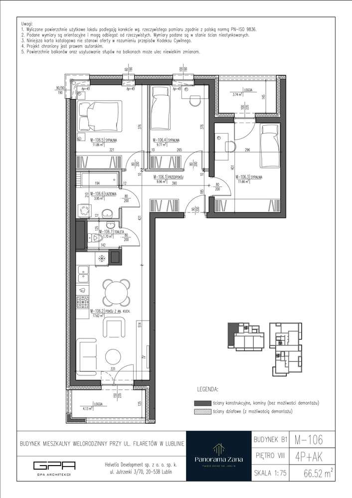 Panorama Zana  | mieszkanie 4-pok. | M106 - Pełny obrazek: 3/8