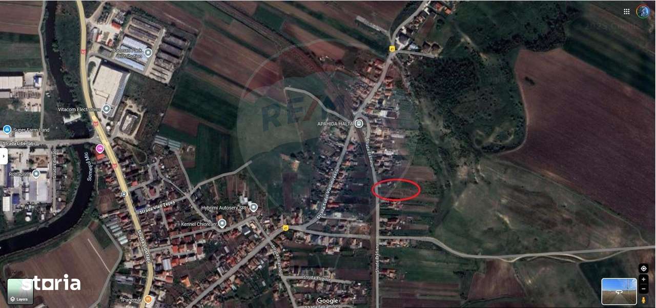 Vând teren intravilan - Apahida, Str. I.C. Brătianu, 1400 mp, front 13 - Imagine principală: 4/6
