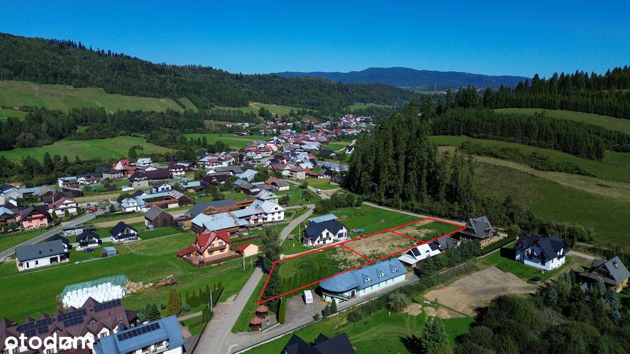 Trzy działki budowlane 850, 948, 1029 m2 -natura, góry blisko jezioro.-8
