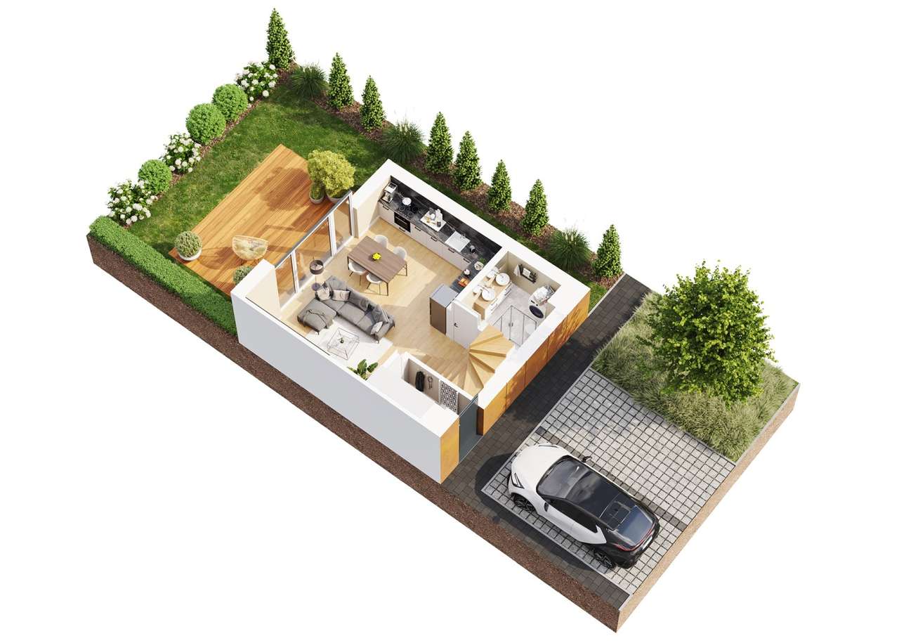 Bliźniak z ogrodem | #Osada Forestia Zawada | 73,45 m² | 4 pokoje - Pełny obrazek: 4/11