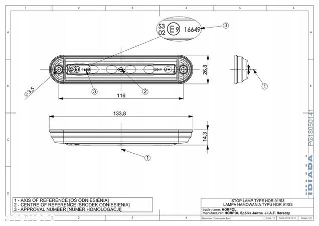 LAMPA LED ŚWIATŁO STOP - 3