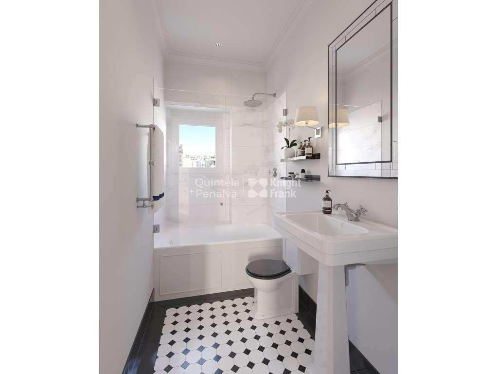 Apartamento T1, novo com pátio, situado na Lapa. - Grande imagem: 4/6