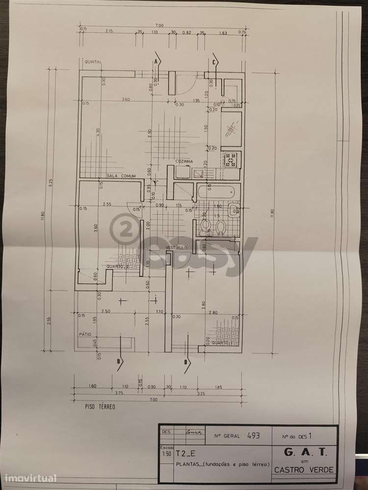 Moradia T2 com logradouro, anexo, terraço e garagem, Castro Verde-30