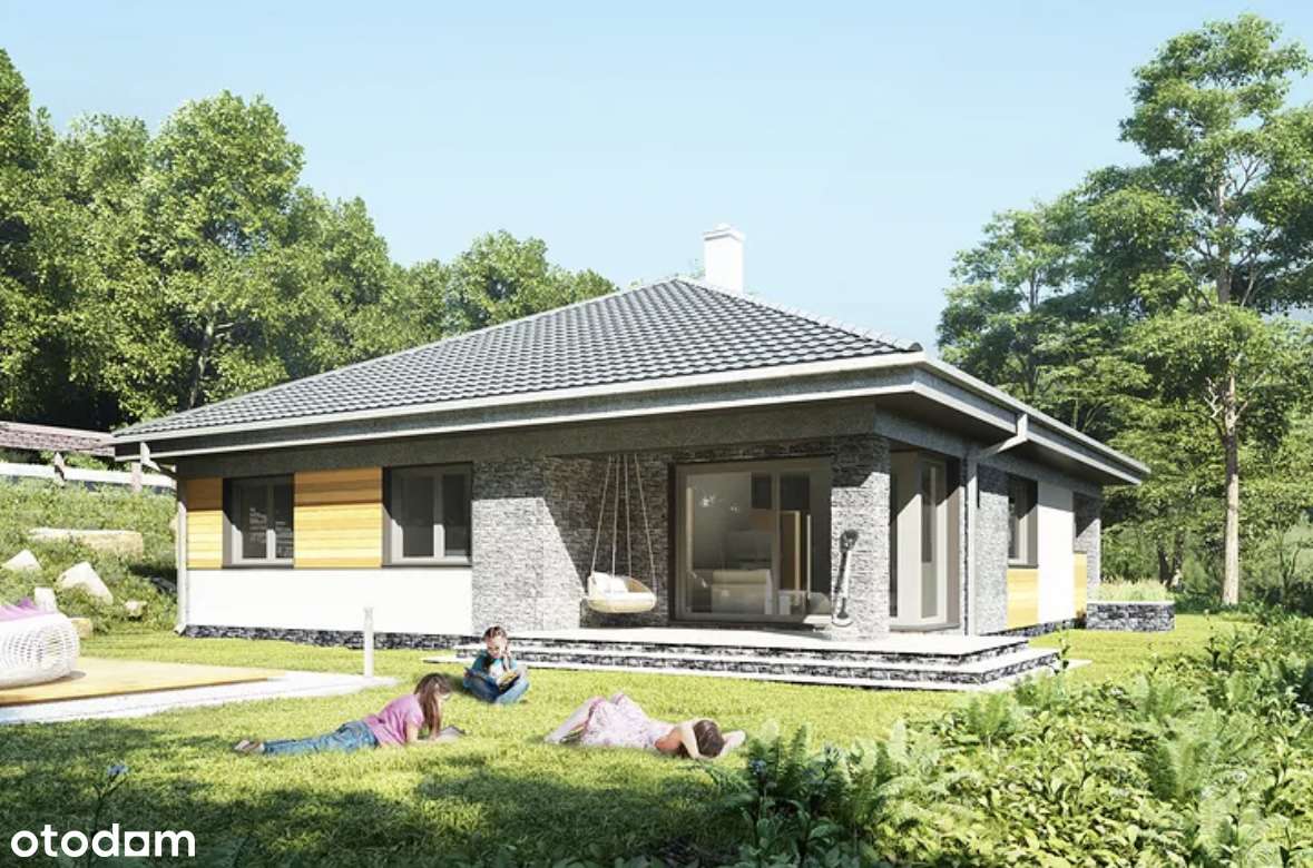 Parterowy dom 127m2 na dużej działce-Ceków, stan surowy otwarty - Pełny obrazek: 4/14