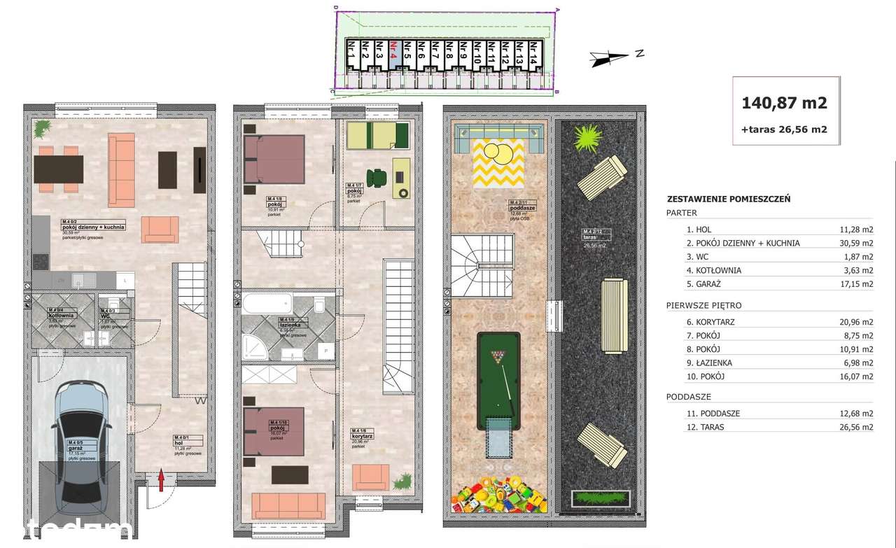 Taras dachowy | 5 pokoi | Szybki termin oddania !-3