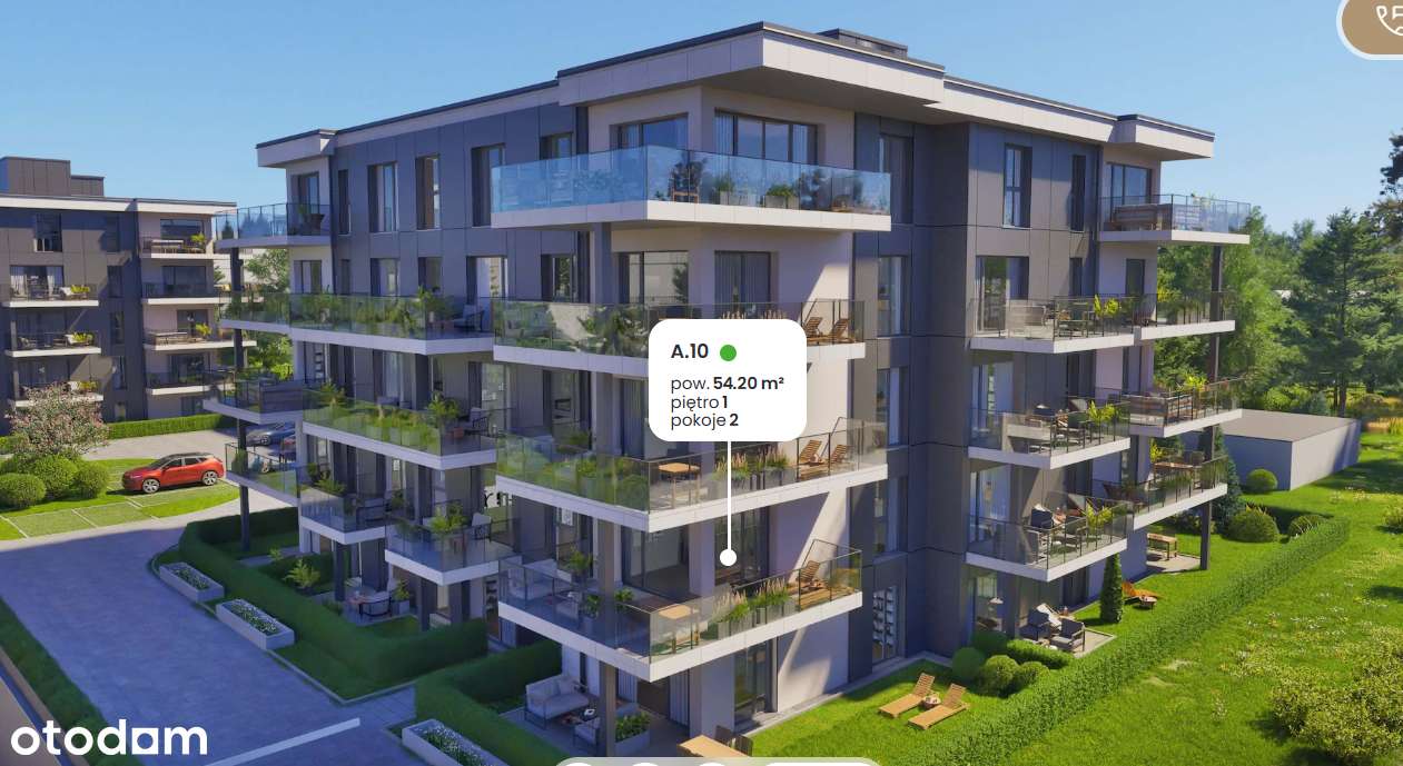 Nowe 2-pokojowe mieszkanie 54,2 m² z możliwością wydzielenia 3 pokoju.-0