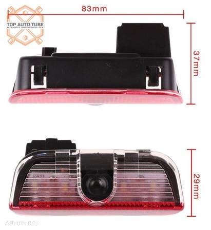 Set lampi led proiector logo nou R-Line VW Passat Jetta Golf CC Tiguan - 5