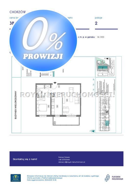 Mieszkanie, 48,42 m², Chorzów