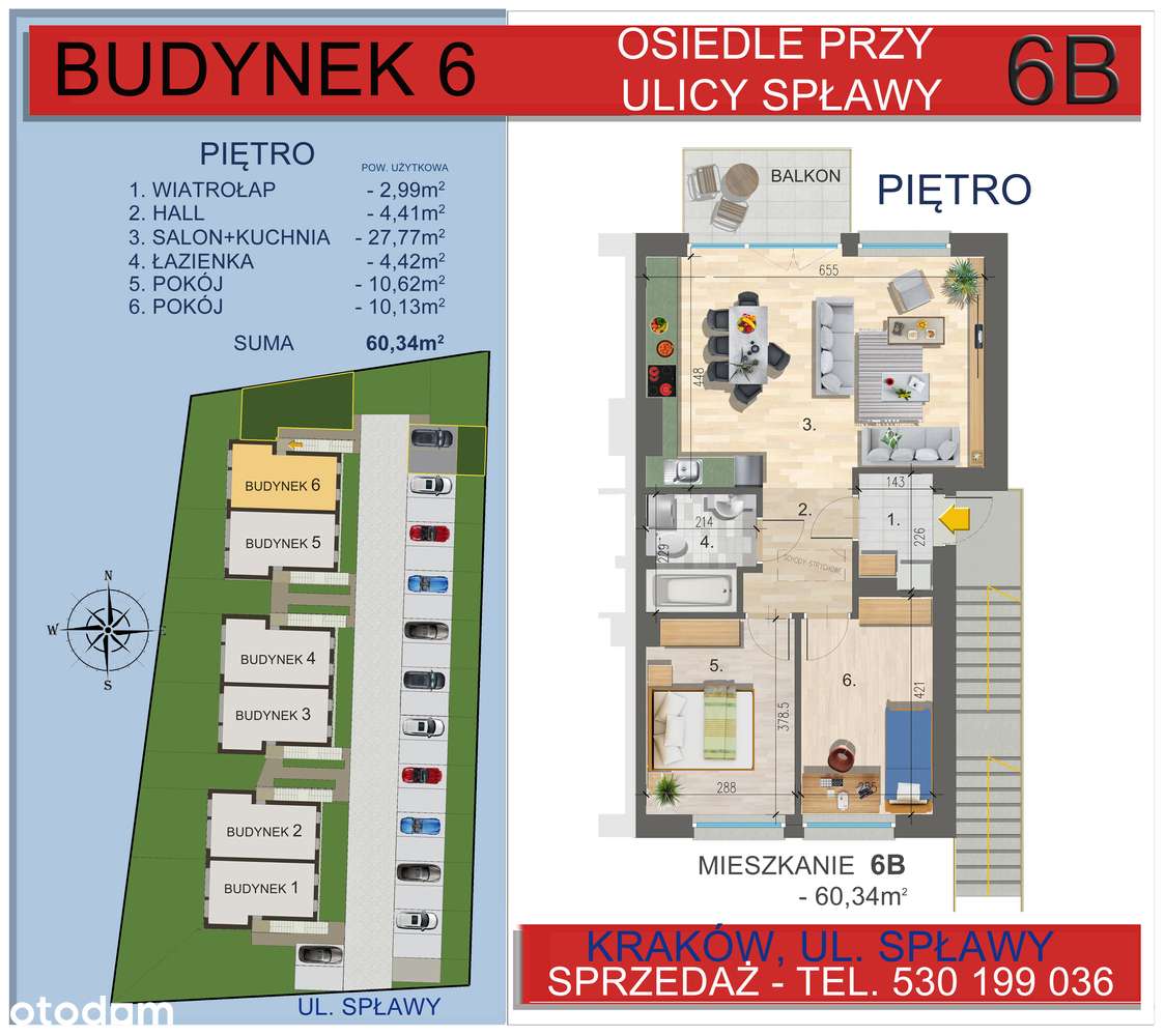 Nowe mieszkanie, 9800 zł/m2, 3 pokoje, ogród, balkon, Kraków - Pełny obrazek: 3/13