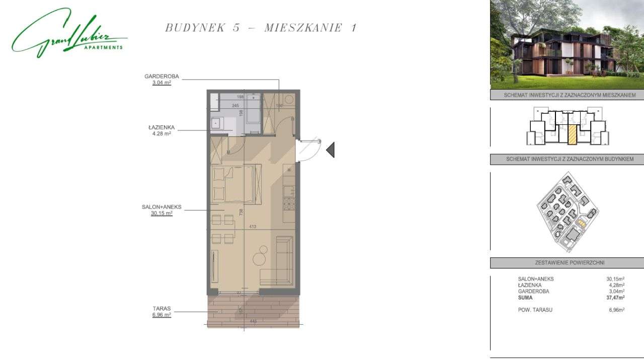 Grand Lubicz Apartments 37.47 m2 - Pełny obrazek: 5/25
