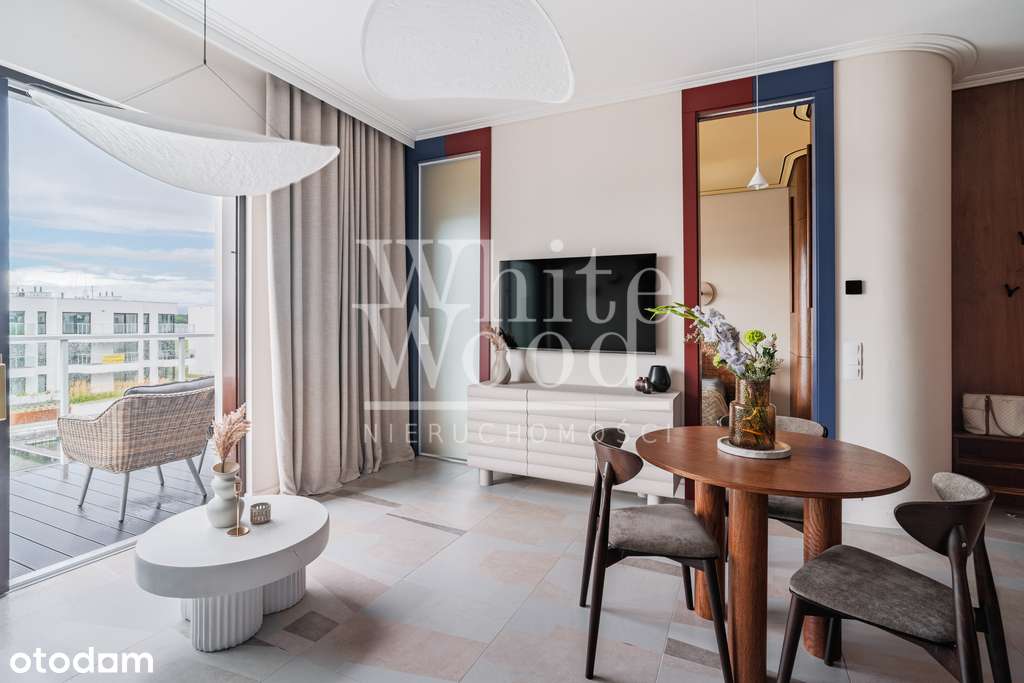Designerski apartament z widokiem na marinę