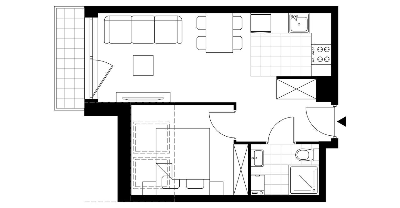 Pod Jeleniami | mieszkanie 2-pok. | A1.4/7 - Pełny obrazek: 4/9