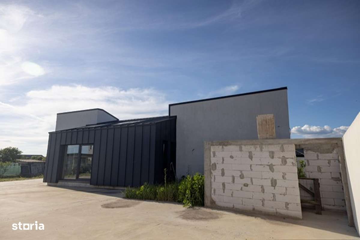 MOCIRA casa pe 1 nivel semifinisata 130mp utili cu teren 5.5ari!-5