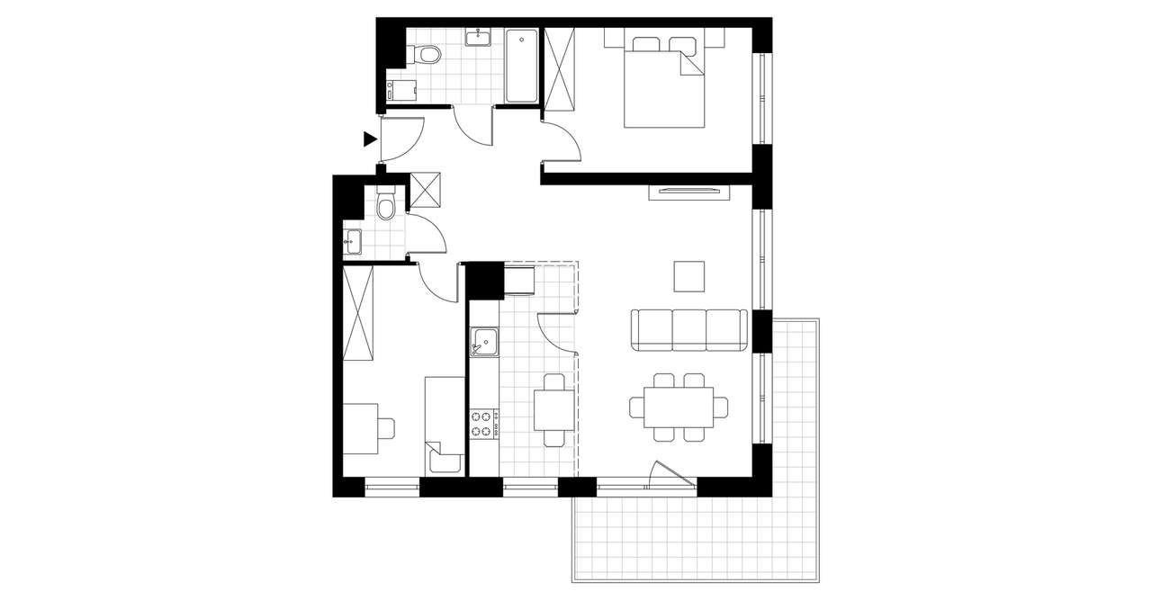 3-pokojowe mieszkanie 66m2 + balkon Bezpośrednio - Pełny obrazek: 3/8
