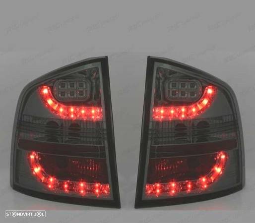 FAROLINS TRASEIROS LED PARA SKODA OCTAVIA KOMBI 05-13 CROMADO ESCURECIDO - 3