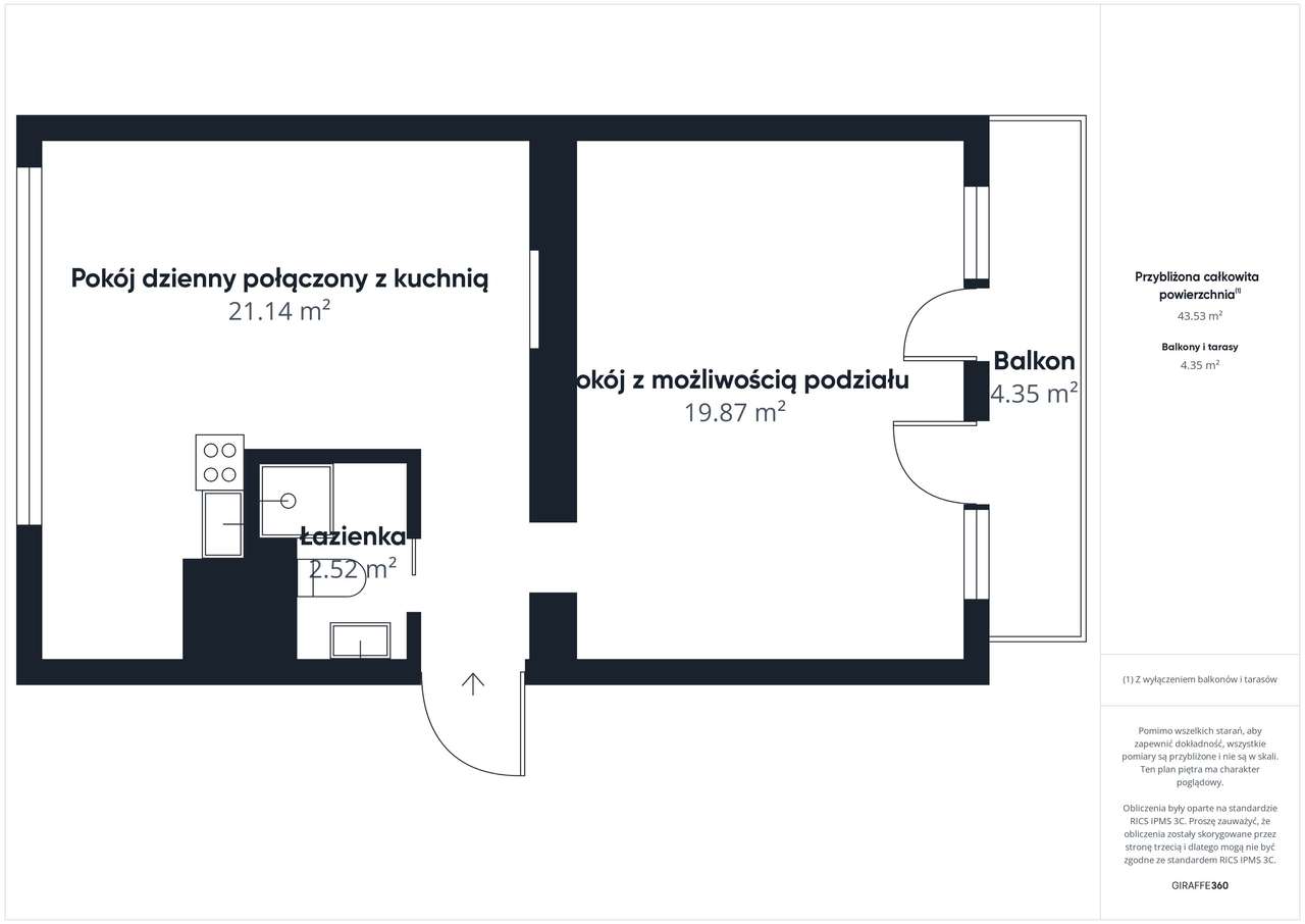 Mysłowice Centrum 2 pok. + balkon Wyspiańskiego Możliwe 2 Lub 3 Pokoje-1
