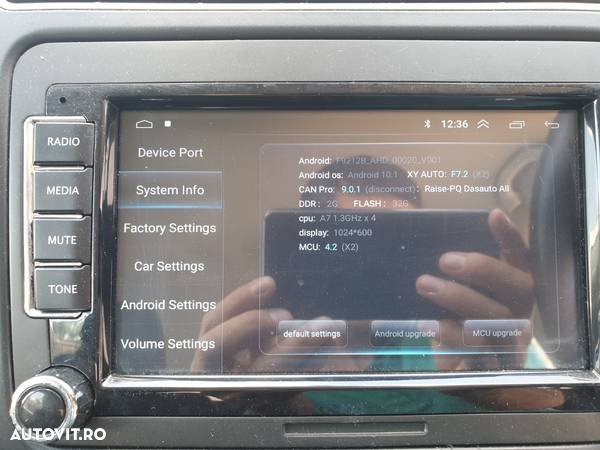 Navigatie After Market Android 10 Dedicata cu Ecran Tactil Touchscreen A7 4 Core 1.3 Ghzx4 DDR 2GB Volkswagen Caddy 2004 - 2011 sdgnbvpb62 - 2