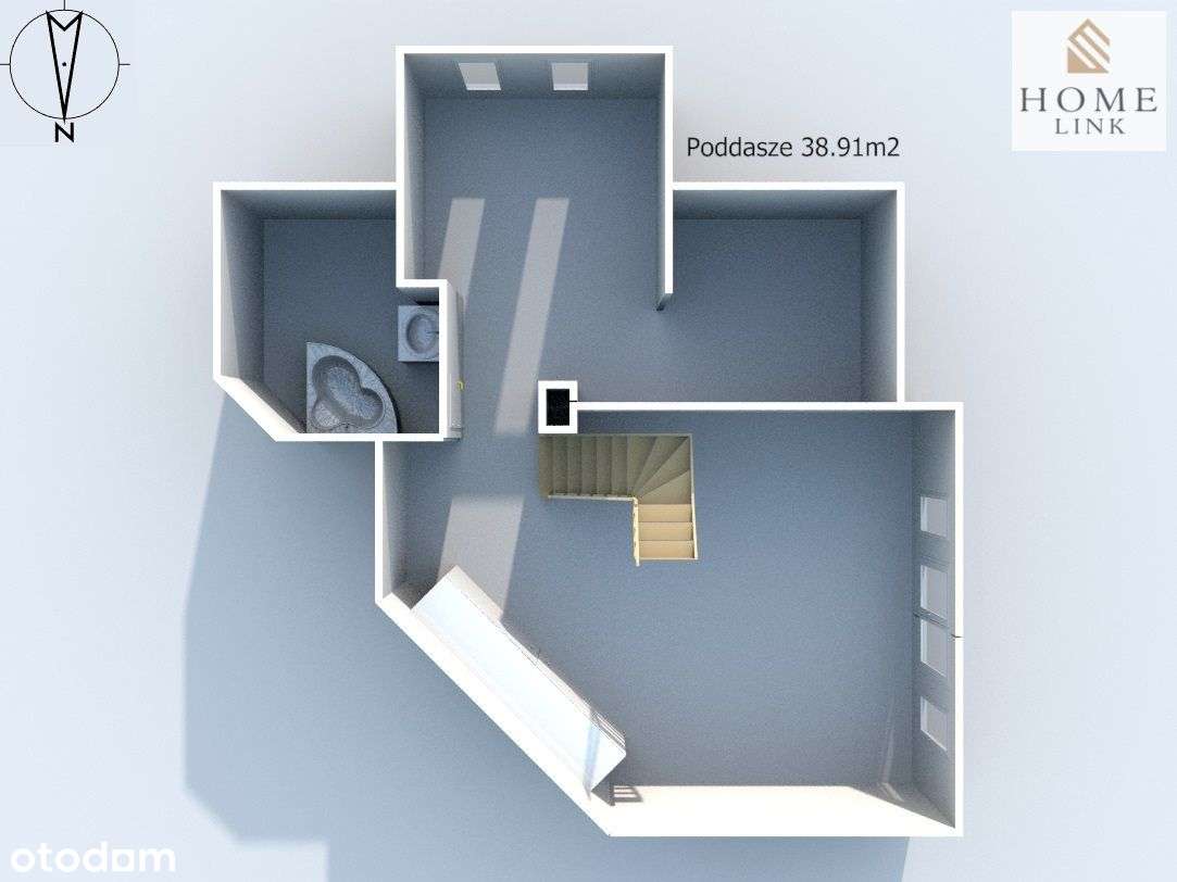 Mieszkanie dwupoziomowe z kominkiem!-8