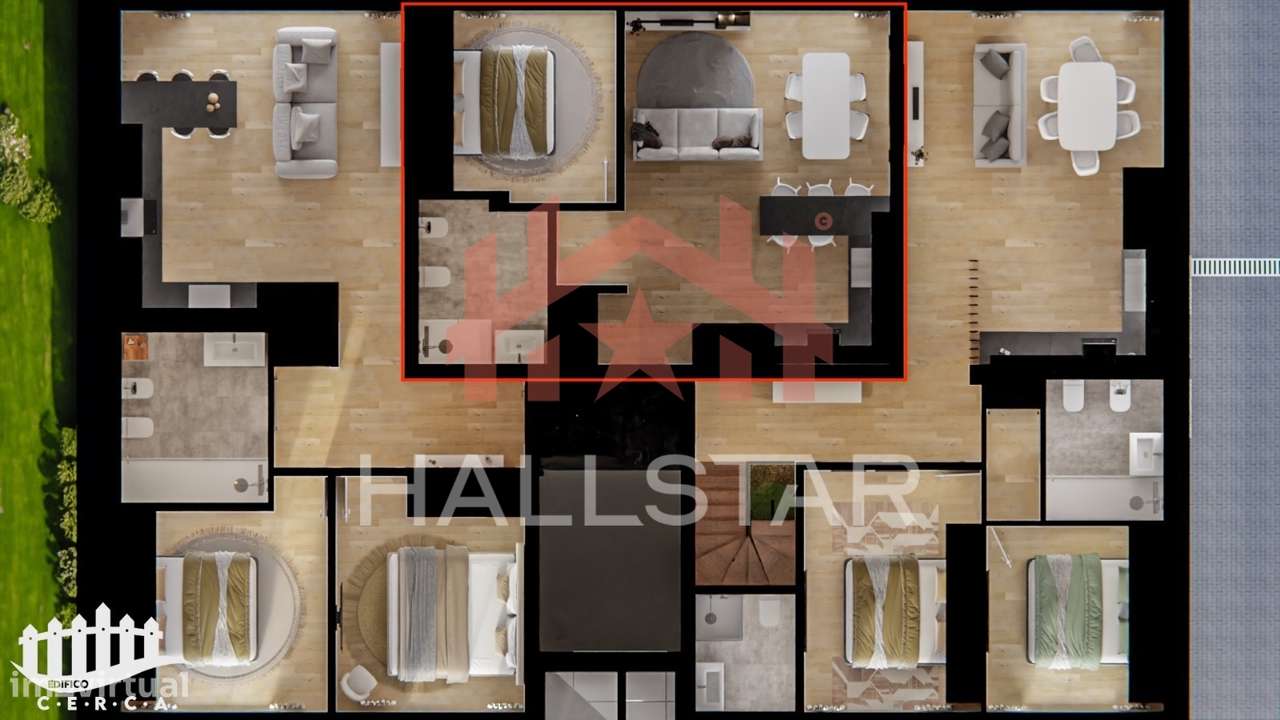 Apartamento T1 + T0 / Varanda com Churrasqueira / Boa Vista-11