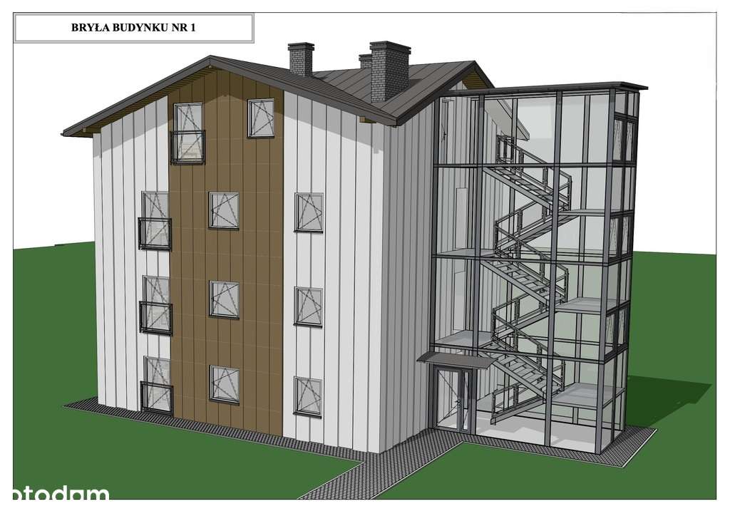 Budynek z Projektem na Hostel 491 m2 – Mirocin-2