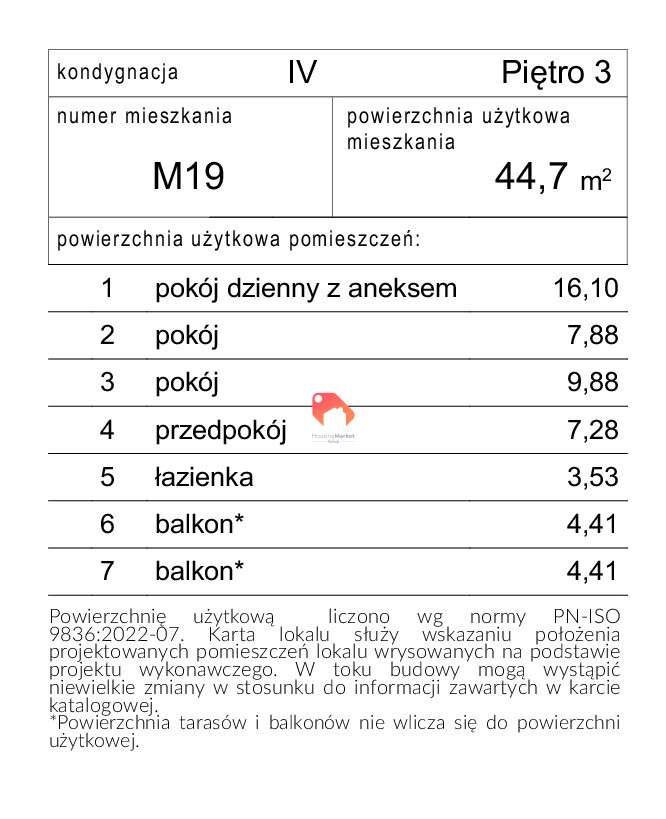 44,7m2 3 Pokoje deweloperskie Bez Pcc I Prowizji - Pełny obrazek: 4/5