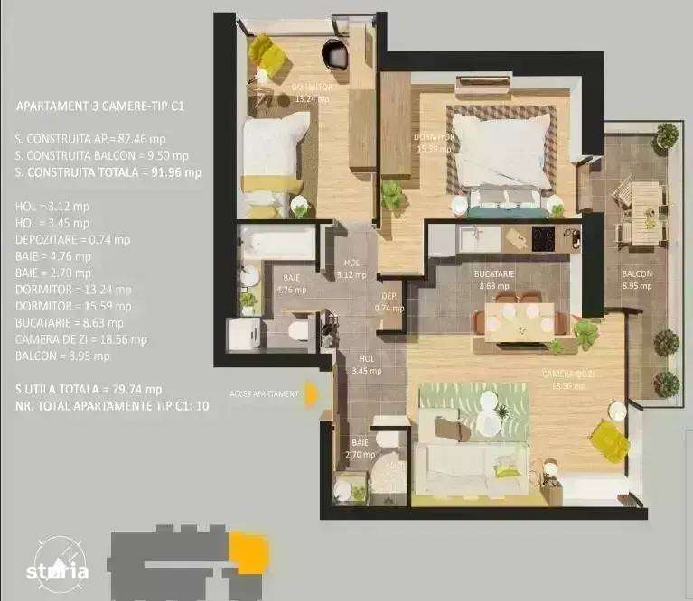 Cotroceni | Apartament 3 Camere | Lux | Bloc nou  | JW Marriott |-13