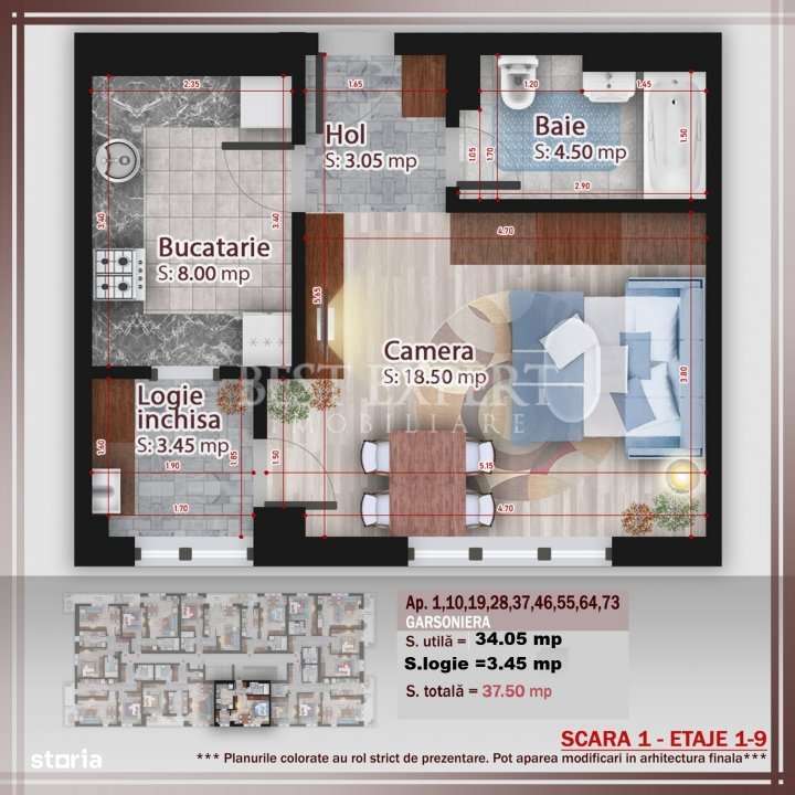 Garsoniera Direct Dezvoltator - Ideal Investitie