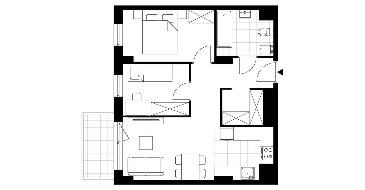 3-pokojowe mieszkanie 49m2 Bezpośrednio - Pełny obrazek: 3/8