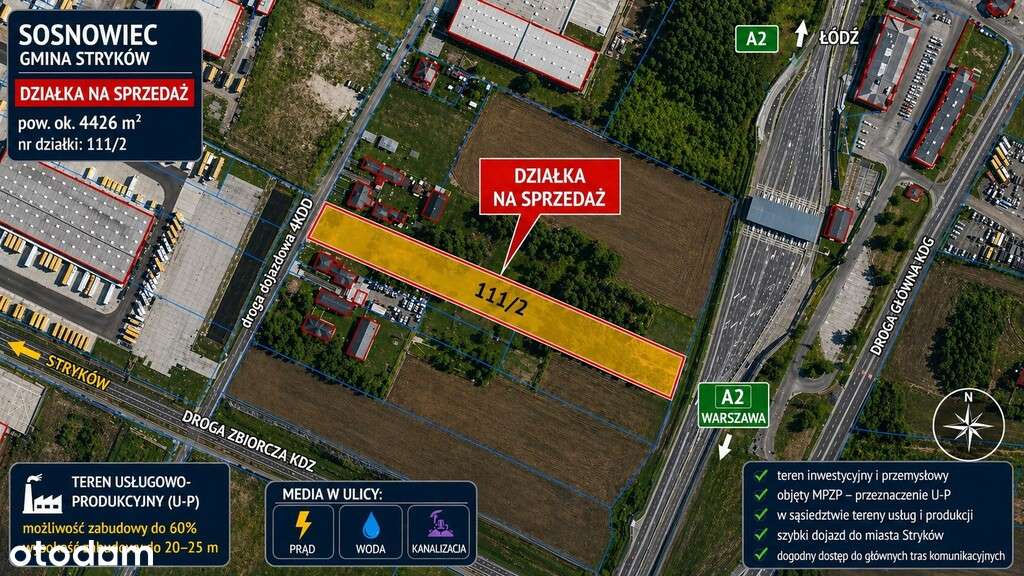 DZIAŁKA INWESTYCYJNA 4426 m² | STRYKÓW (SOSNOWIEC)