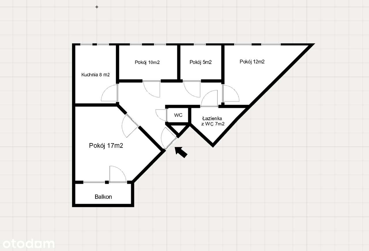 4 pokoje. 80m2 po podłodze. Balkon. Bez piecyka gazowego.-16