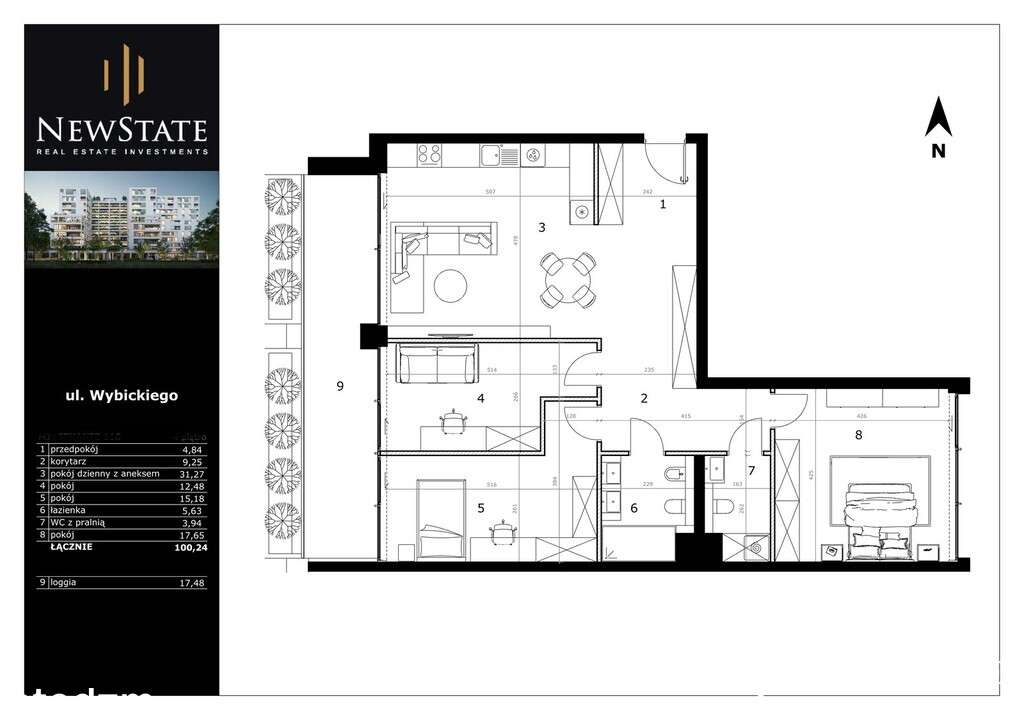Apartament 100m² z loggią  | blisko centrum | NOHO-6