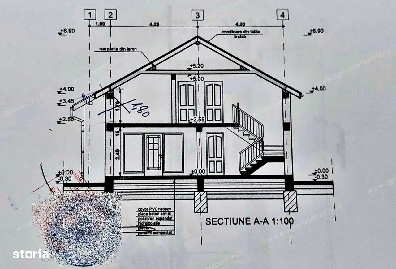 Casă la vânzare în Smârdan nefinalizata la un pret de 69000 euro. - Imagine principală: 4/5
