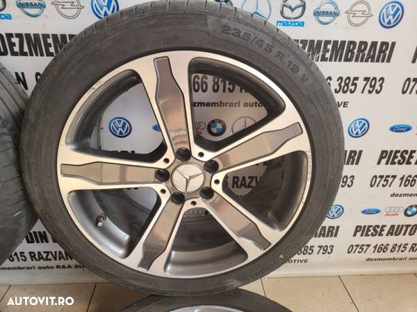 Set Jante Mercedes R19 5x112 Anvelope Continental Vara Dot 2319 235/45R19 Cls Gla Ml Gl E C Class - 5