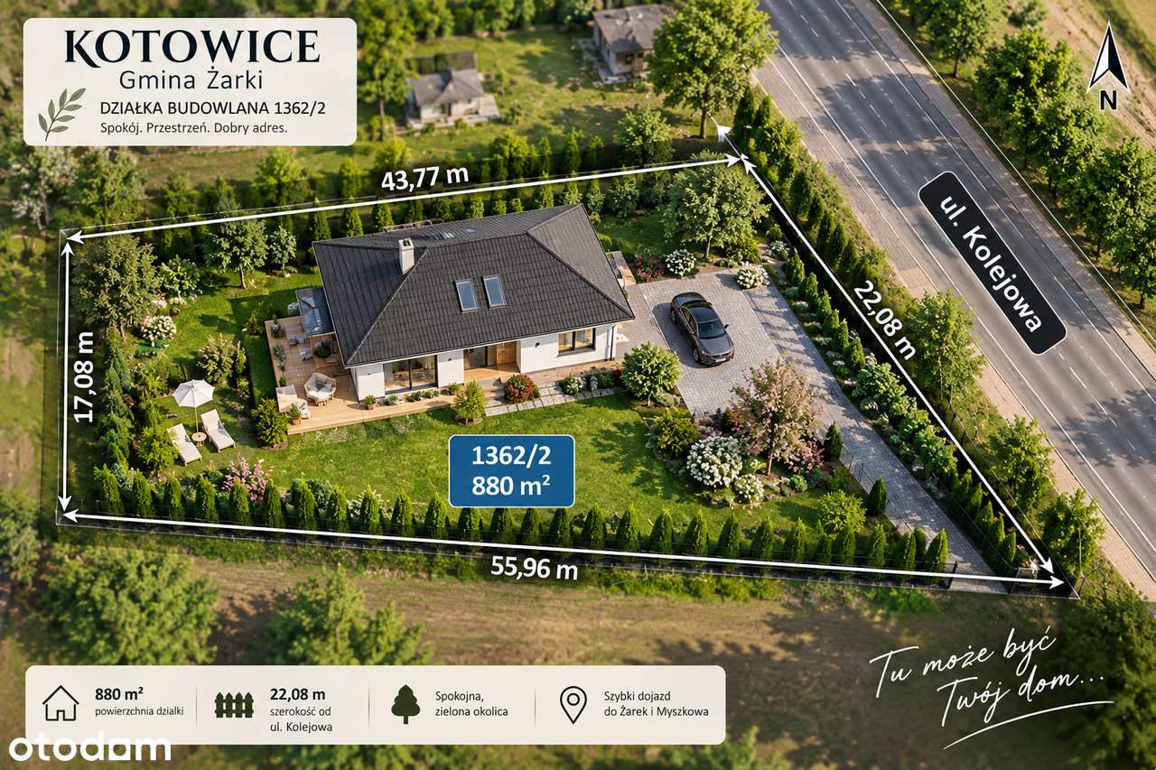 Działka budowlana 880 m² Kotowice Jura-0