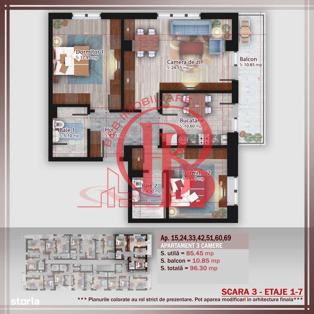 Apartament 3 camere Titan Pallady Metrou Nicolae Teclu