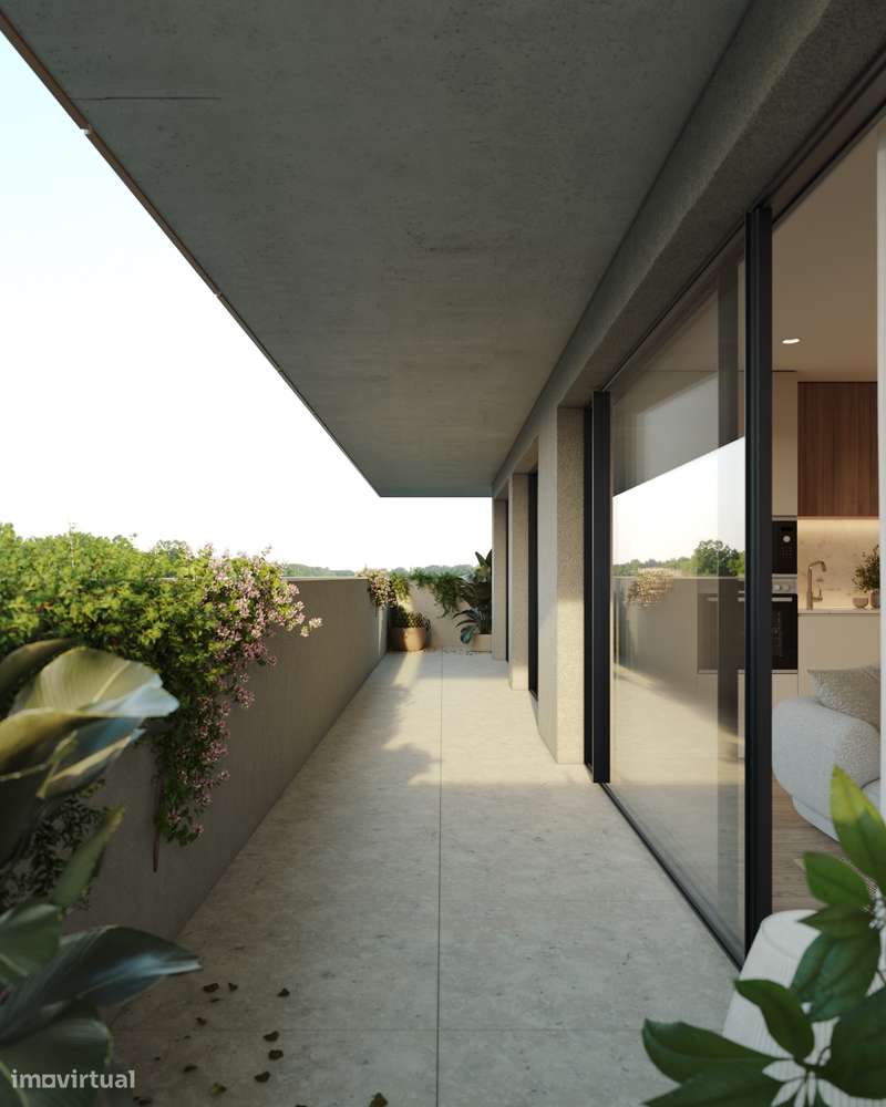 Apartamento T2 com varanda, garagem  junto Linha Metro V N Gaia-11