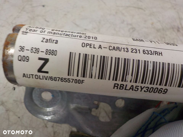 OPEL ZAFIRA B LIFT KURTYNA AIRBAG PRAWA 13231633 - 3