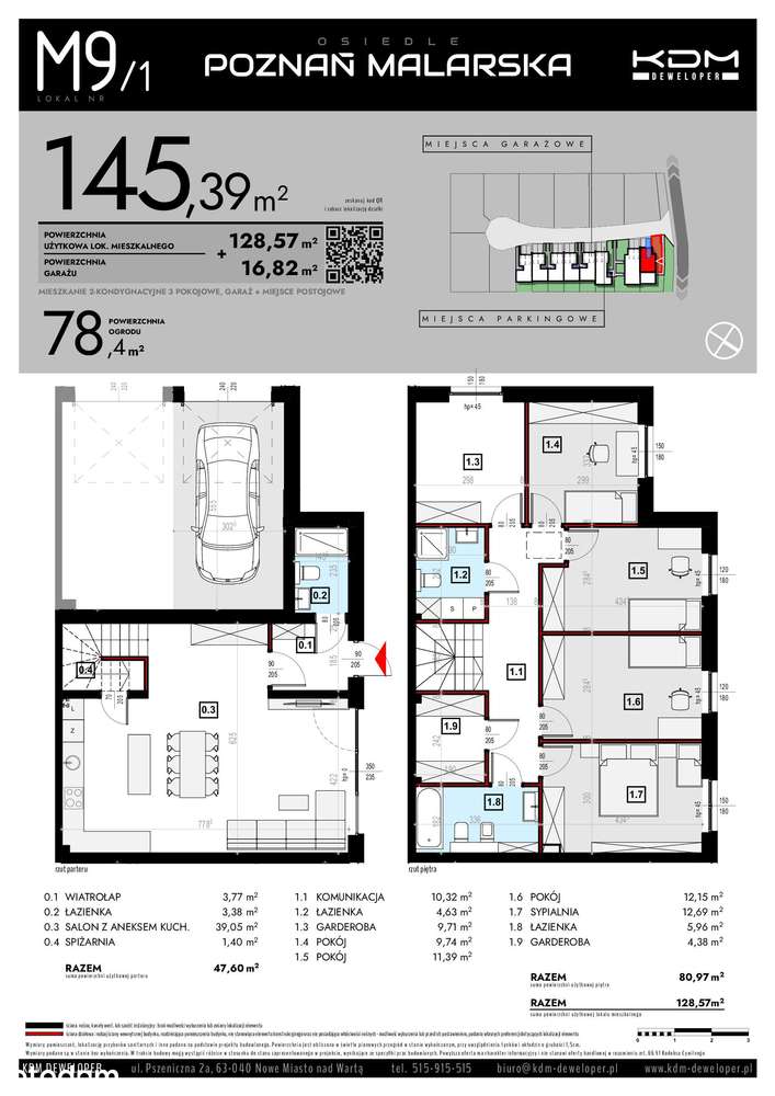 Piękne mieszkanie z garażem aż 145,39 m²| M9_1 - Pełny obrazek: 4/11