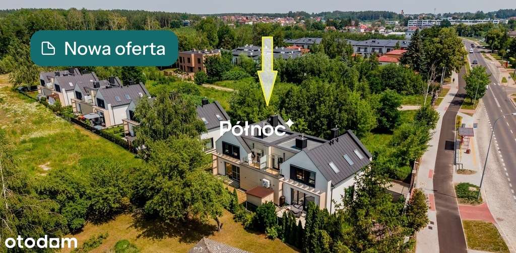 Nowoczesny bliźniak z garażem i ogrodem, rok 2022