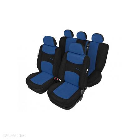 Huse scaune auto Sport Line Super Marime L,  AirBag Albastre - 1
