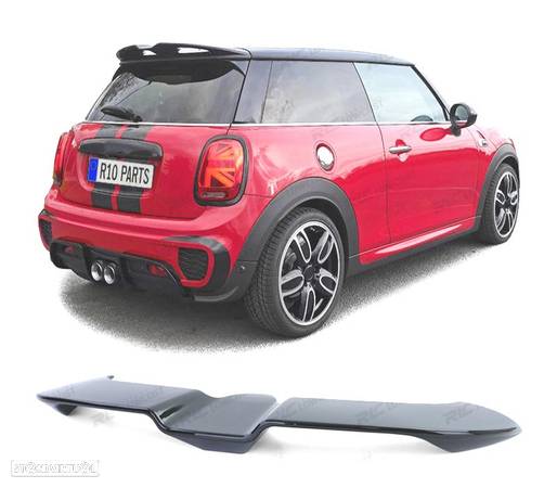 AILERON DE TETO PARA MINI COOPER F55 F56 JCW LOOK 13- PRETO BRILHANTE - 1