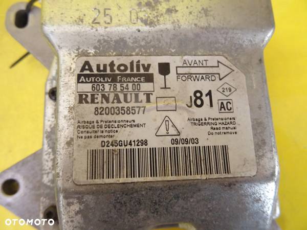 MODUŁ SENSOR AIRBAG Renault Espace - Grand espace IV  8200358577 / 603785400 NR826 - 2