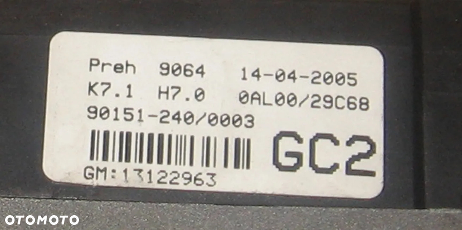 przełącznik nawiewu panel ASTRA III H ZAFIRA B 13122963 OPEL - 5